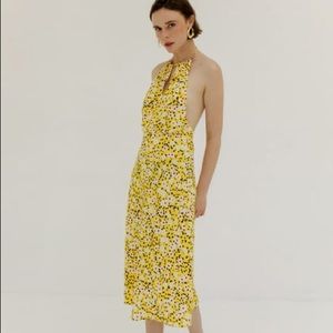 Musier Paris Violetta Floral Yellow Dress